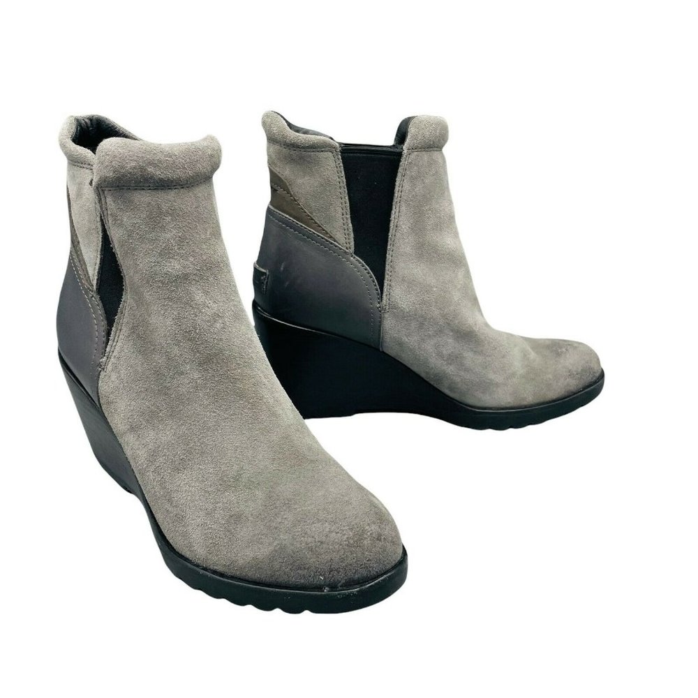Sorel Boots After Hours Chelsea Suede Leather Gray Size 9 Women Booties Shoes